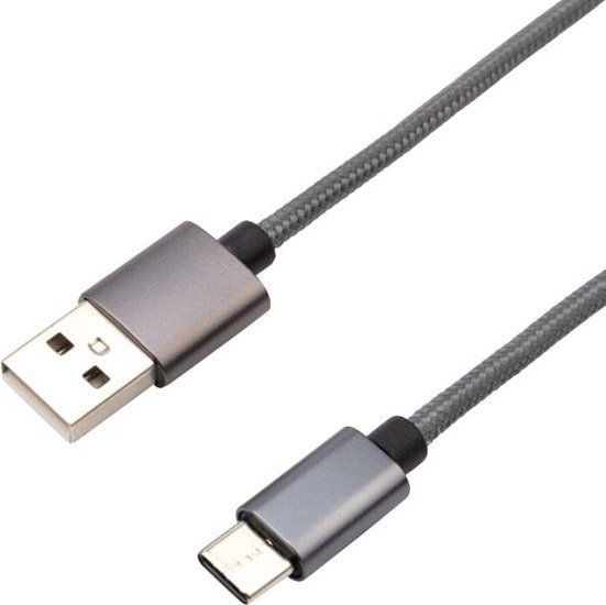 Кабель Rexant 18-1896 USB Type-A - USB Type-C (1 м, серый)