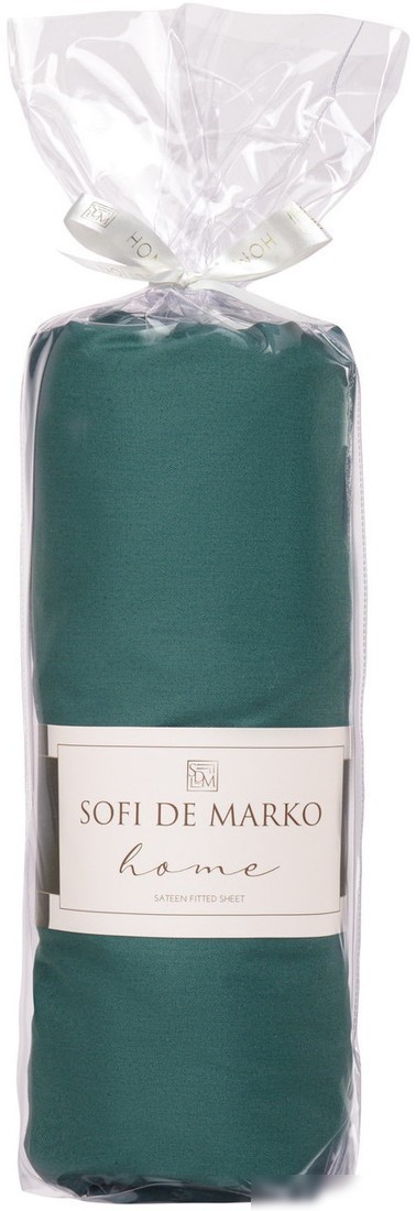 Постельное белье Sofi De MarkO Мармис 160x200 Пр-мс-160x200x30т.зел (темно-зеленый)