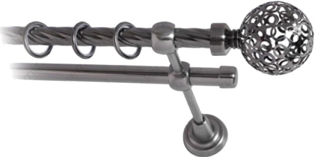 Lm Decor Ажур (антрацит, витая, 2,8м 16мм, 2 ряда, без кручка)