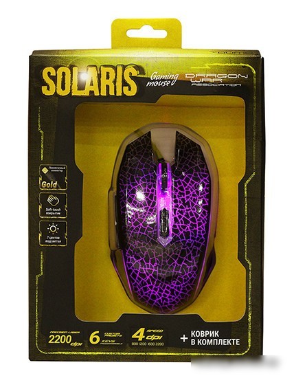 Мышь + коврик QUMO Dragon War Solaris M10