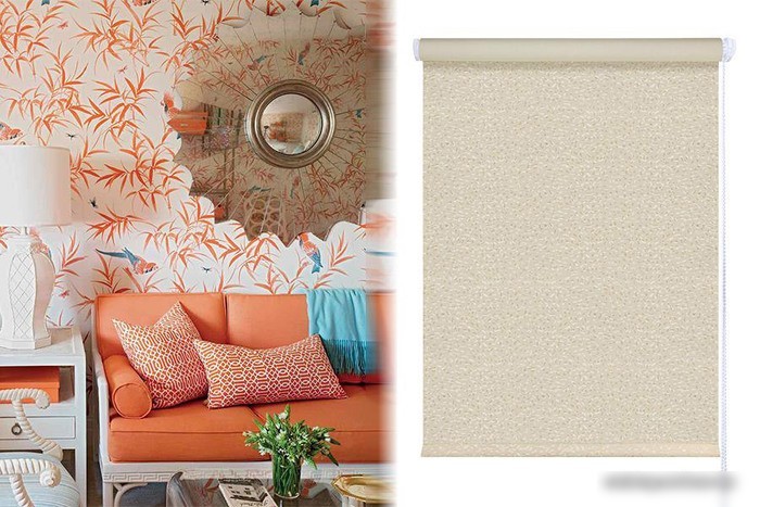 Рулонные шторы Legrand Блэкаут Кристалл 90x175 (крем)