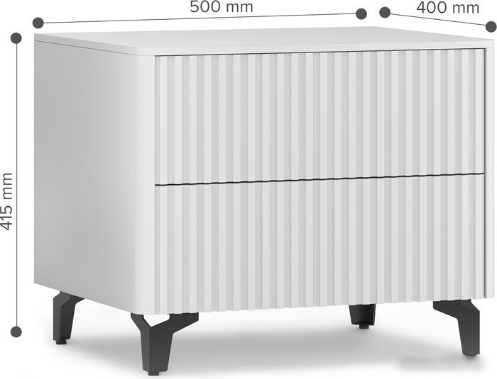 Тумба Shtabe Gross 6003 (RAL 9003/RAL 9003/черный)