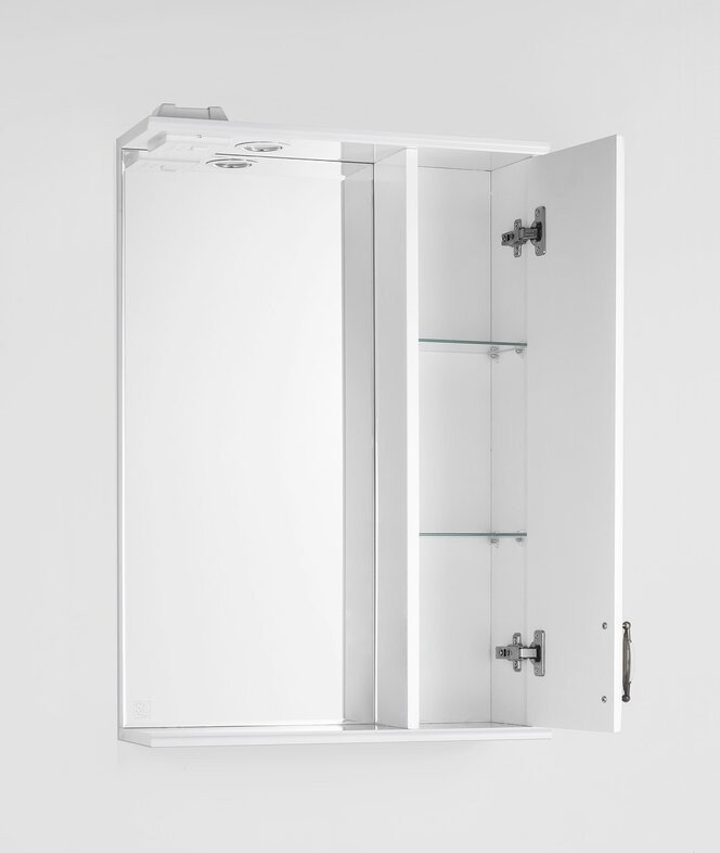 Symbolite Шкаф с зеркалом для ванной Олеандр-2 550/С (белый)