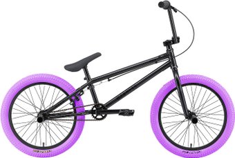 Велосипед Stark Madness BMX 4 2025 (серо-фиолетовый/черный/фиолетовый)