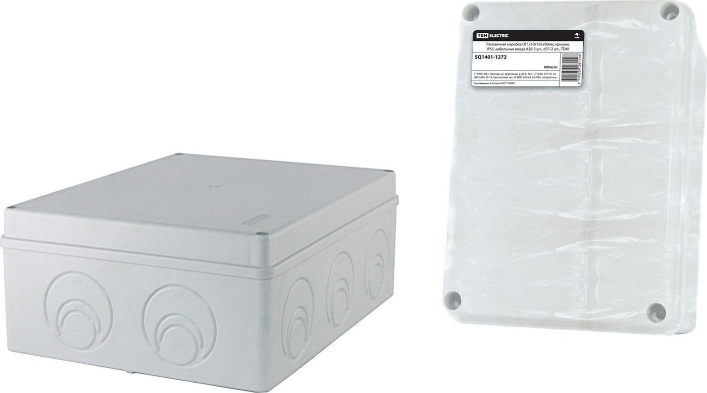 Накладная коробка TDM Electric SQ1401-1272 (белый)