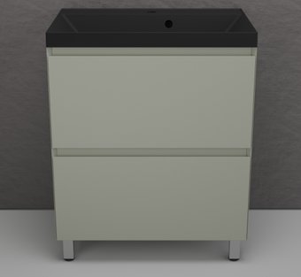 Symbolite Тумба под умывальник Манхэттен 70 Plus 2 ящика + Asti 70x45 (олива/антрацит)