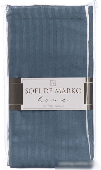 Постельное белье Sofi De MarkO Тиффани 50х70 Нав-тиф-50х70сгл (серый-голубой)