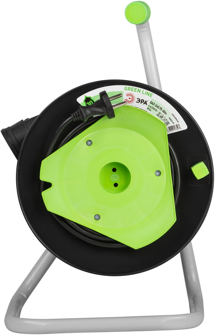 Удлинитель на катушке ЭРА GREEN LINE GAZ-2x0.75-30m Б0065111