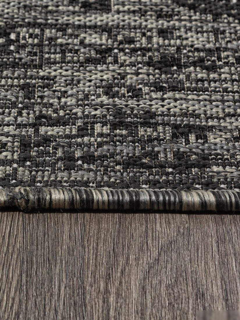 Циновка Merinos Kair S129-OVAL-BLACK-GRAY (1.2х1.7)