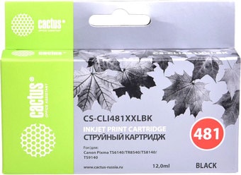 Картридж CACTUS CS-CLI481XXLBK (аналог Canon CLI-481XXL BK)
