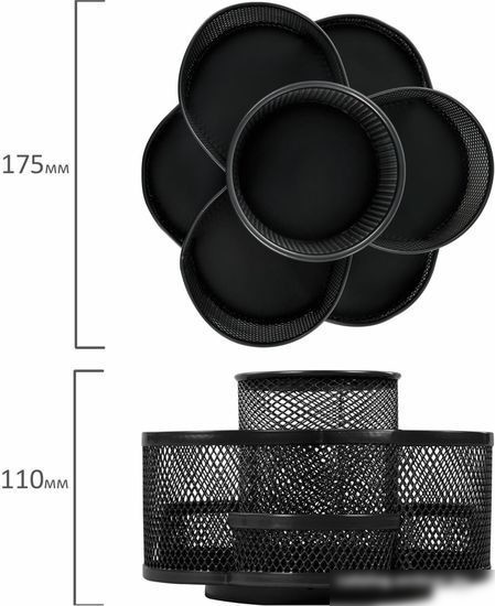 Органайзер настольный BRAUBERG Germanium 237980 (черный)