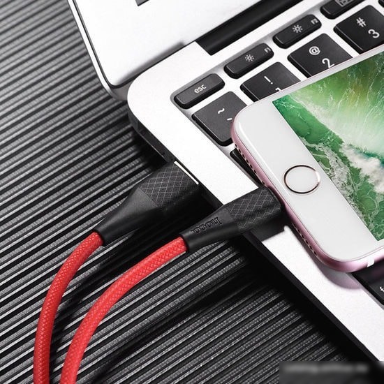 Кабель Hoco X32 Excellent USB to Lightning 1 м (красный)