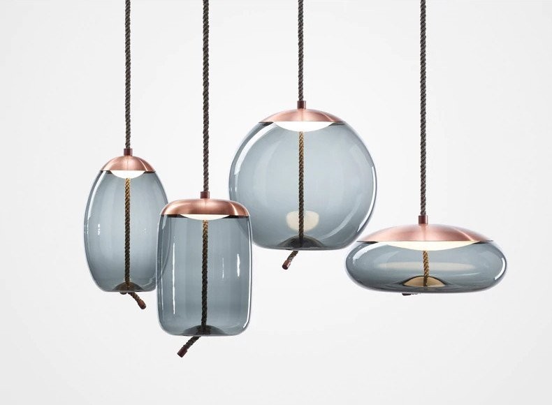 Люстра средней высоты DeLight Collection Knot 9966P/A (copper/blue)