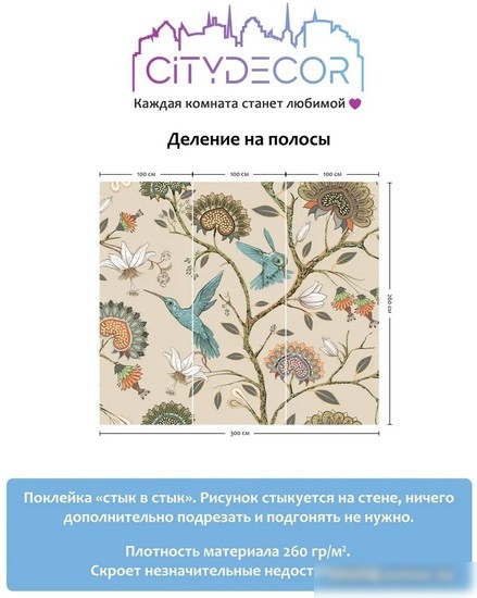 Фотообои Citydecor Абстракция 1 300x260
