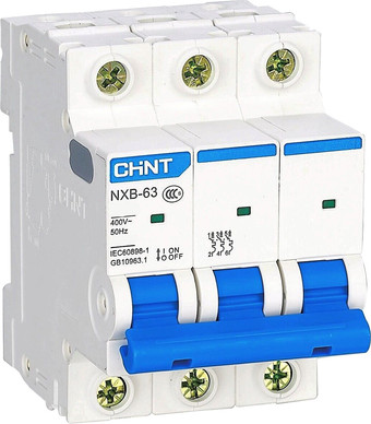 Выключатель автоматический Chint NXB-63 3P 40A 6кА C