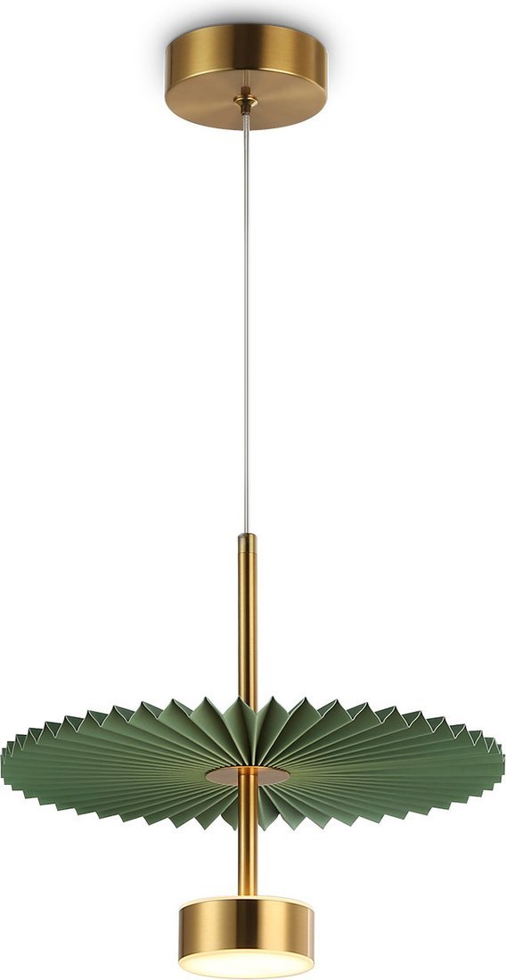Подвесная люстра Ambrella LH72609 BK/GR (латунь/зеленый)