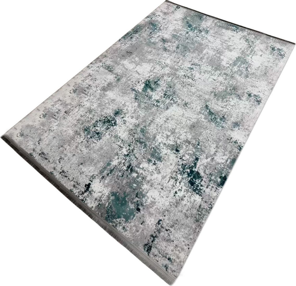 Ковер для жилой комнаты Radjab Carpet Амаль Прямоугольник 0901A 13578 (2x2.9, Grey/D.Green)
