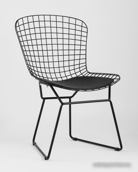 Стул Stool Group Bertoia с черной подушкой (черный)