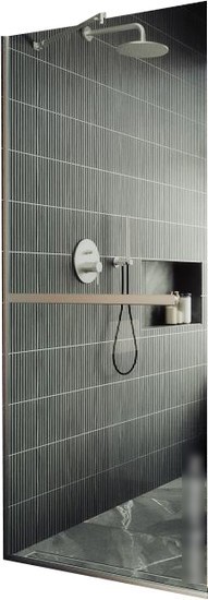 Душевая стенка MaybahGlass 195x69 MGD-720-5у (прозрачное стекло/хром матовый)