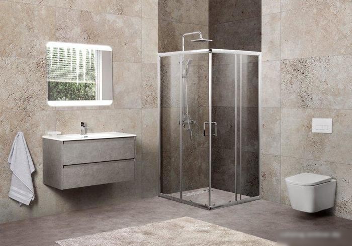 Душевой уголок BelBagno UNIQUE-A-2-85/100-C-Cr (прозрачное стекло)
