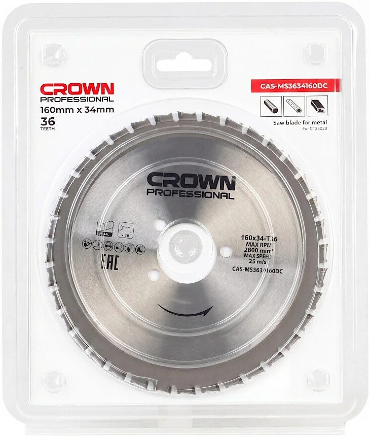 Пильный диск Crown CAS-MS3634160DC (для CROWN CT25030HX)
