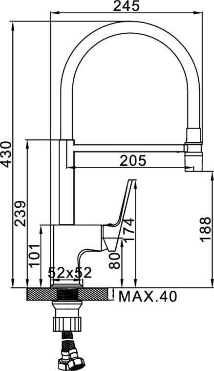 Смеситель Ledeme L4092D-12