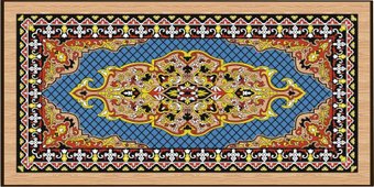 Шашки/нарды Partida Сирия. Голубые средние rasgol50