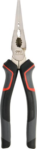 Длинногубцы Deli RS EDL0104 (200мм, черный/красный)