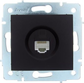 Розетка компьютерная Lezard Asti 7081-4288-139 (черный бархат)