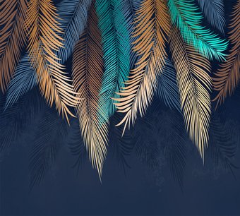Фотообои Vimala Листья тиффани 270x300