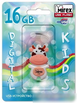 USB Flash Mirex COW PEACH 16GB (13600-KIDCWP16)