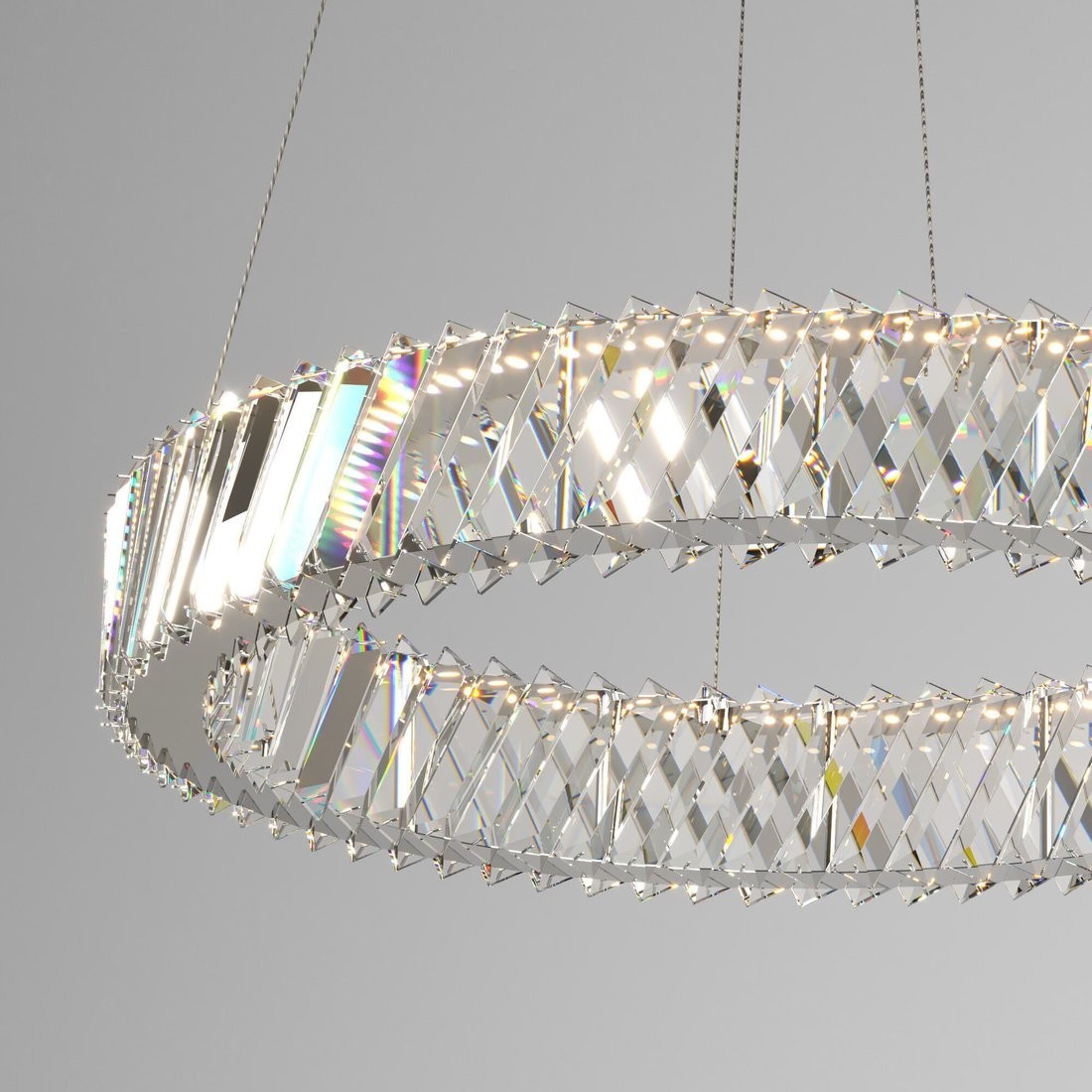 Подвесная люстра Евросвет Strotskis 101004 LED (никель хрусталь)