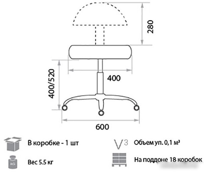 Офисное кресло Белс Соло Хай GTSN V 452652/V3 (кожзам, темно-коричневый)