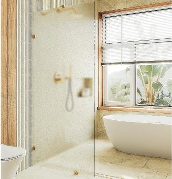 Душевая стенка MaybahGlass 99x195 MGD-270-2 (сатин стекло/бронза)