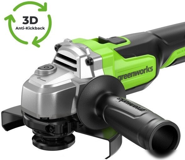 Угловая шлифмашина Greenworks AG590 3201007CUB (с 1-им АКБ, сумка)