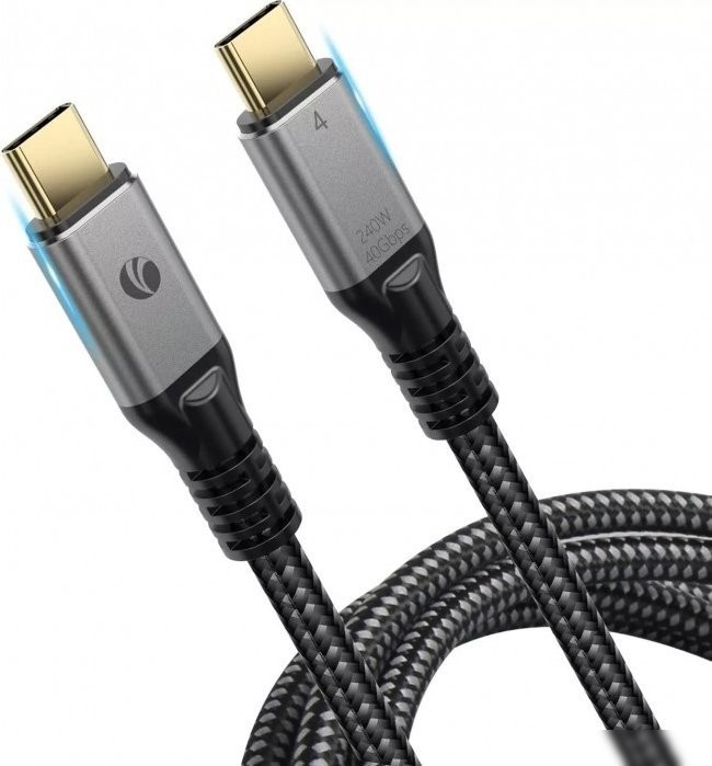 Кабель VCOM CU541M-1.2M USB4 - USB4 (1.2 м, черный)