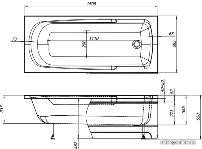 Ванна Aquanet Extra 160x70