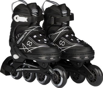 Роликовые коньки Cosmoride Freerider SKCR25ED (р-р 39-42, черный/белый)