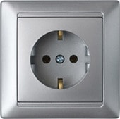 Розетка Bylectrica Стиль РС16-306 (серебристый)