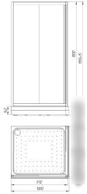 Душевой уголок Radomir 90x100 1-09-1-0-0-1210 (прозрачное стекло)