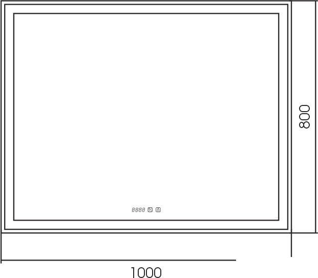 Silver Mirrors Зеркало Ливия 100x80 LED-00002765