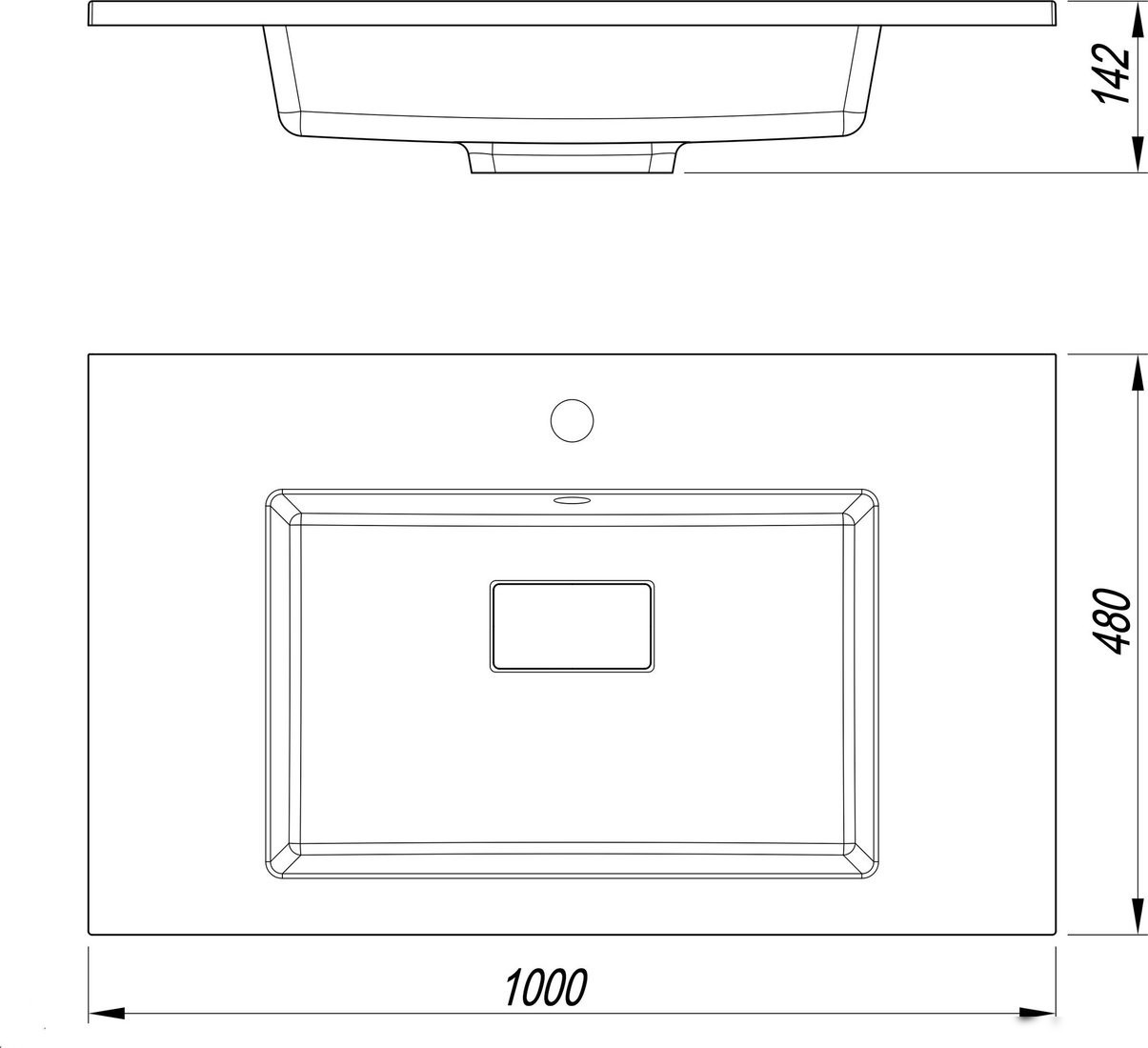 Умывальник Symbolite Line 100x48