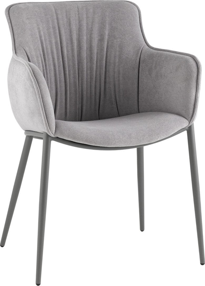 Стул с подлокотниками Stool Group Твигги LV-118-RlS-08-7005 (шенилл серый/серый)