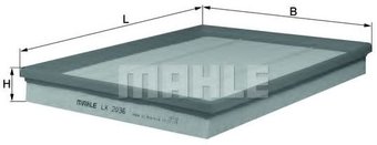 Воздушный фильтр Mahle Knecht LX2036
