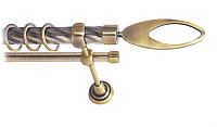 Карниз для штор Lm Decor Эллипс 178 1р витой 25мм (антик, 4м)