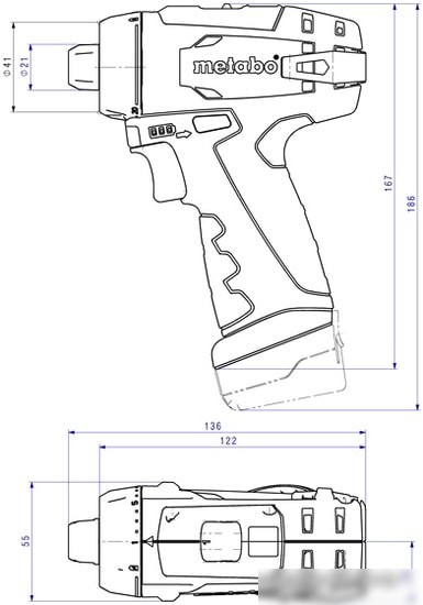Дрель-шуруповерт Metabo BS Basic 600984500 (с 2-мя АКБ, кейс)
