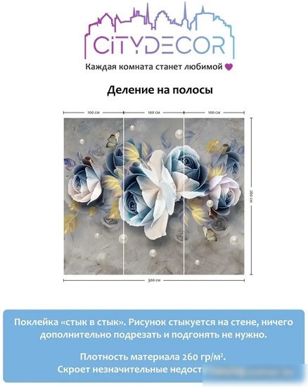 Фотообои Citydecor Абстракция 175 300x260