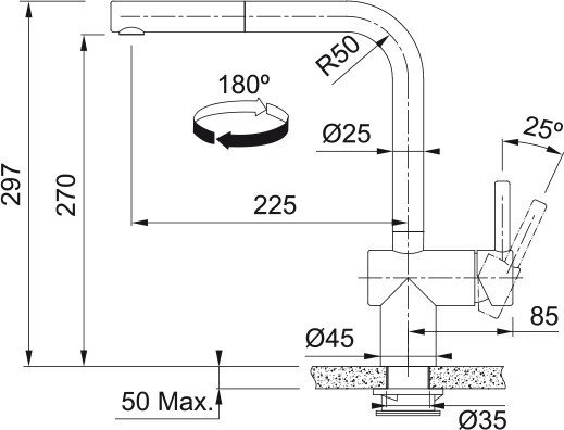 Смеситель Franke Atlas Neo Sensor Pull-Out 115.0625.527