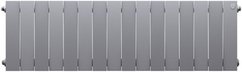 Биметаллический радиатор Royal Thermo PianoForte 300 Silver Satin (16 секций) боковое подключение