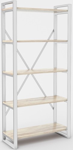 Стеллаж Hype Mebel Стандарт-2 80x200 (белый/древесина белая)